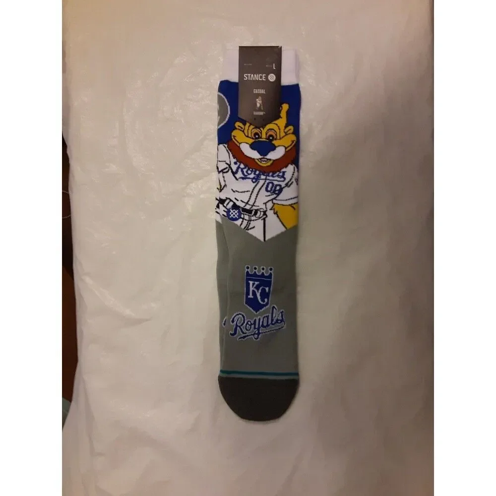 Stance Kansas City Royals MLB Royals Mascot Socks Large Men's 9-13 NWT